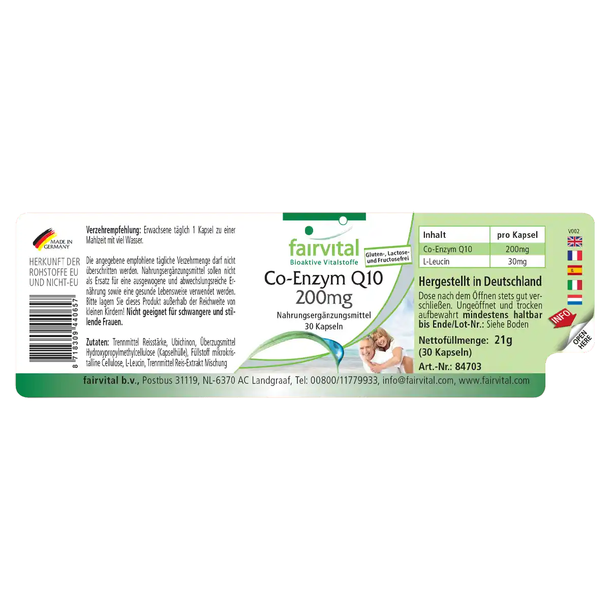 Co-Enzym Q10 200mg - 30 Kapseln