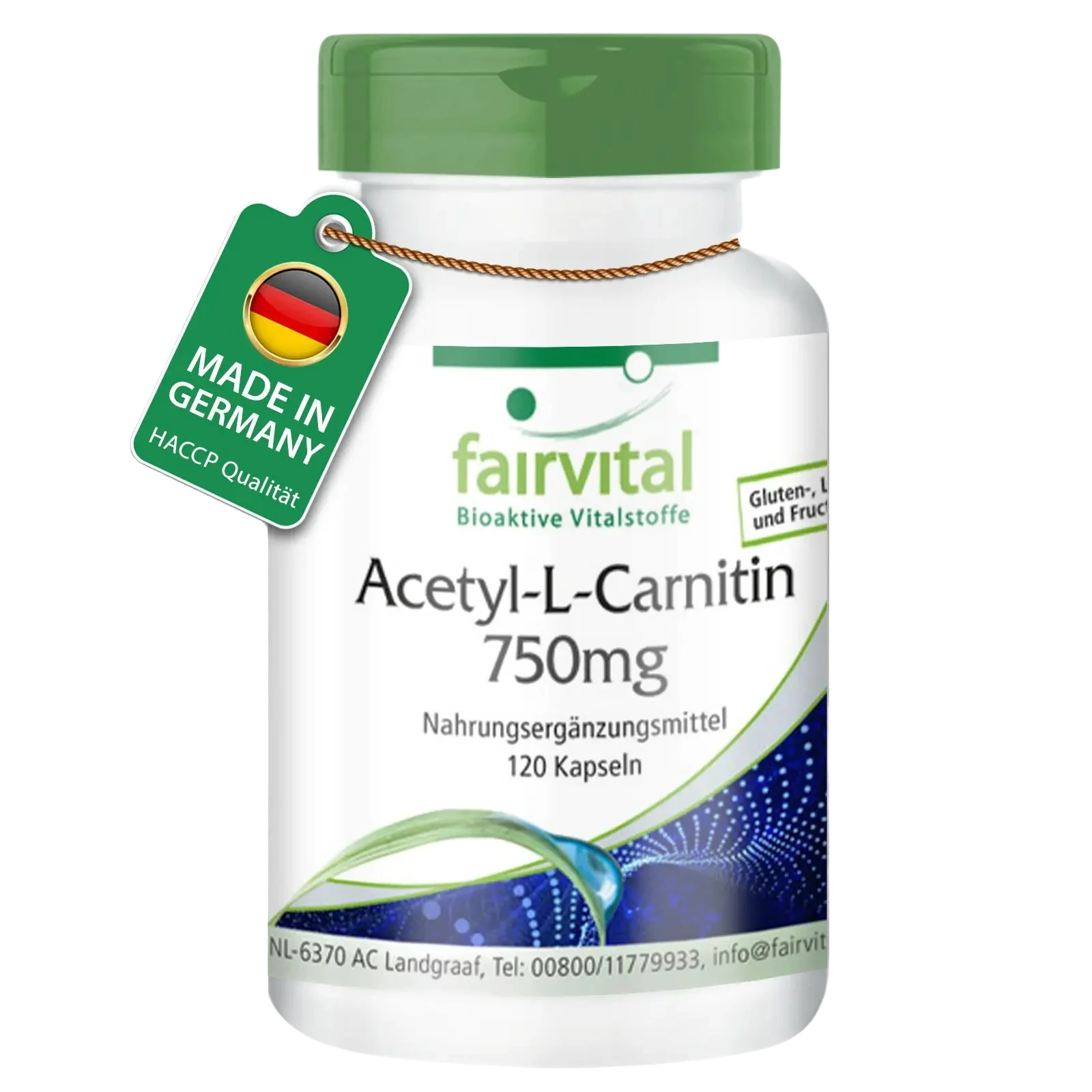 Acetil-L-Carnitina 750mg - 120 cápsulas