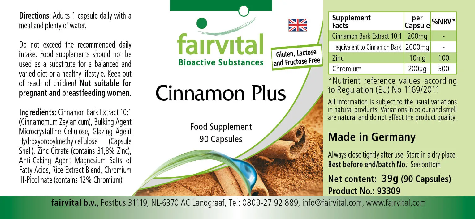 Cinnamon Plus - 90 capsules - Sale- MHD 03/25