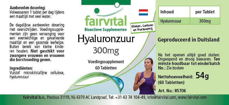 Hyaluronic Acid 300mg - 60 Tablets