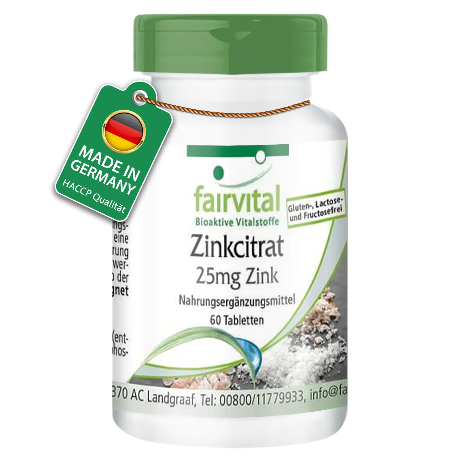 Citrato de Zinc con 25mg de Zinc - 60 Comprimidos