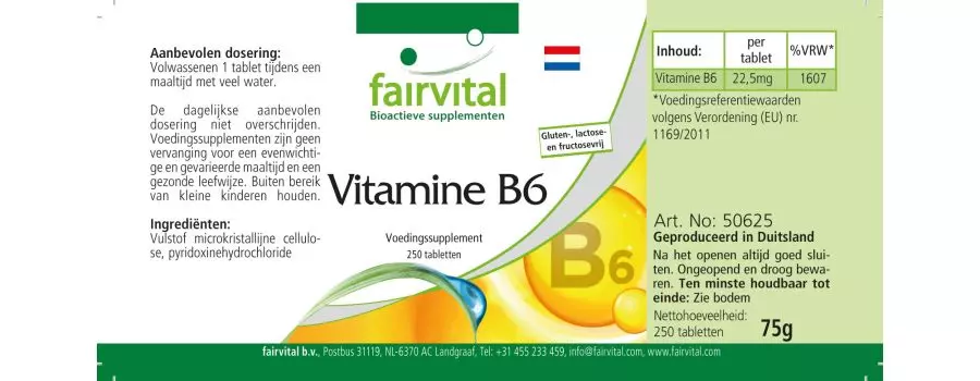 Vitamine B6 - 250 comprimés