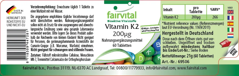 Vitamin K2 200µg