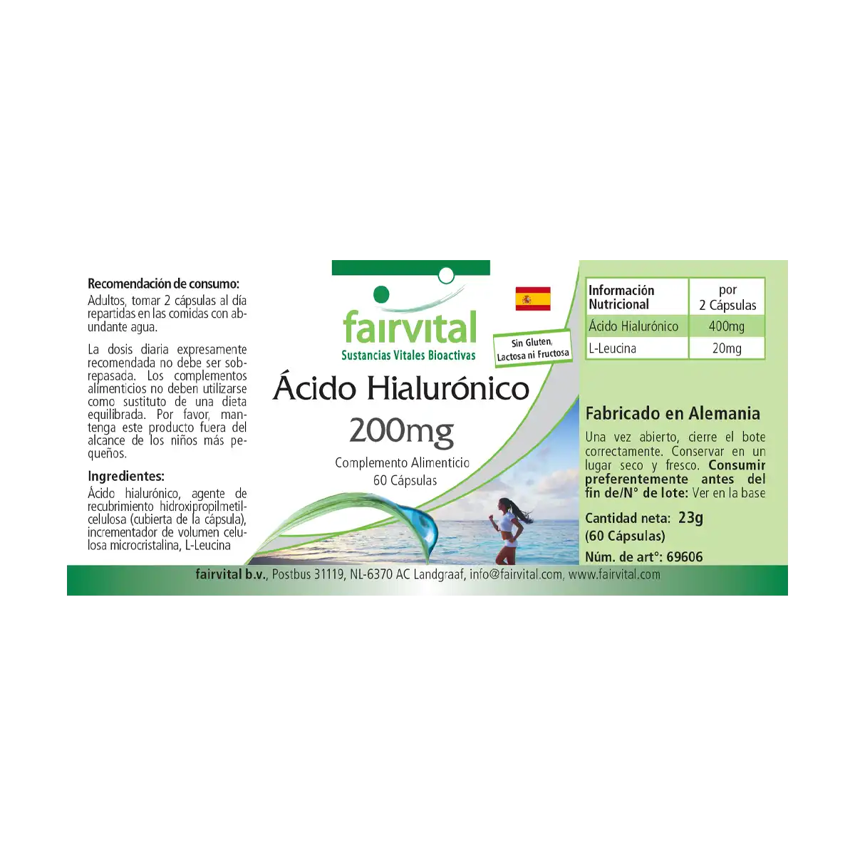 Ácido hialurónico 200mg – 60 cápsulas