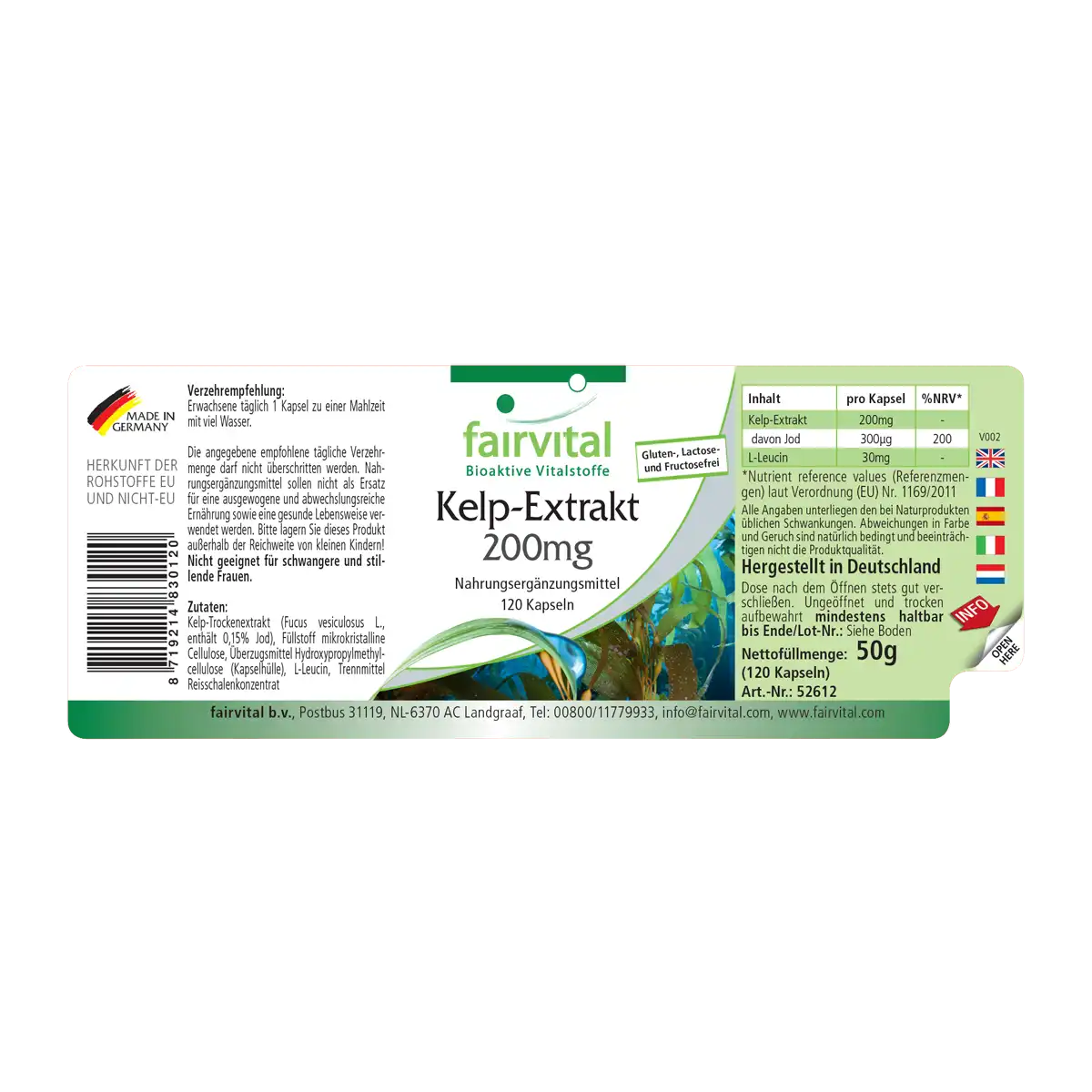 Estratto di Kelp 200mg - 120 capsule