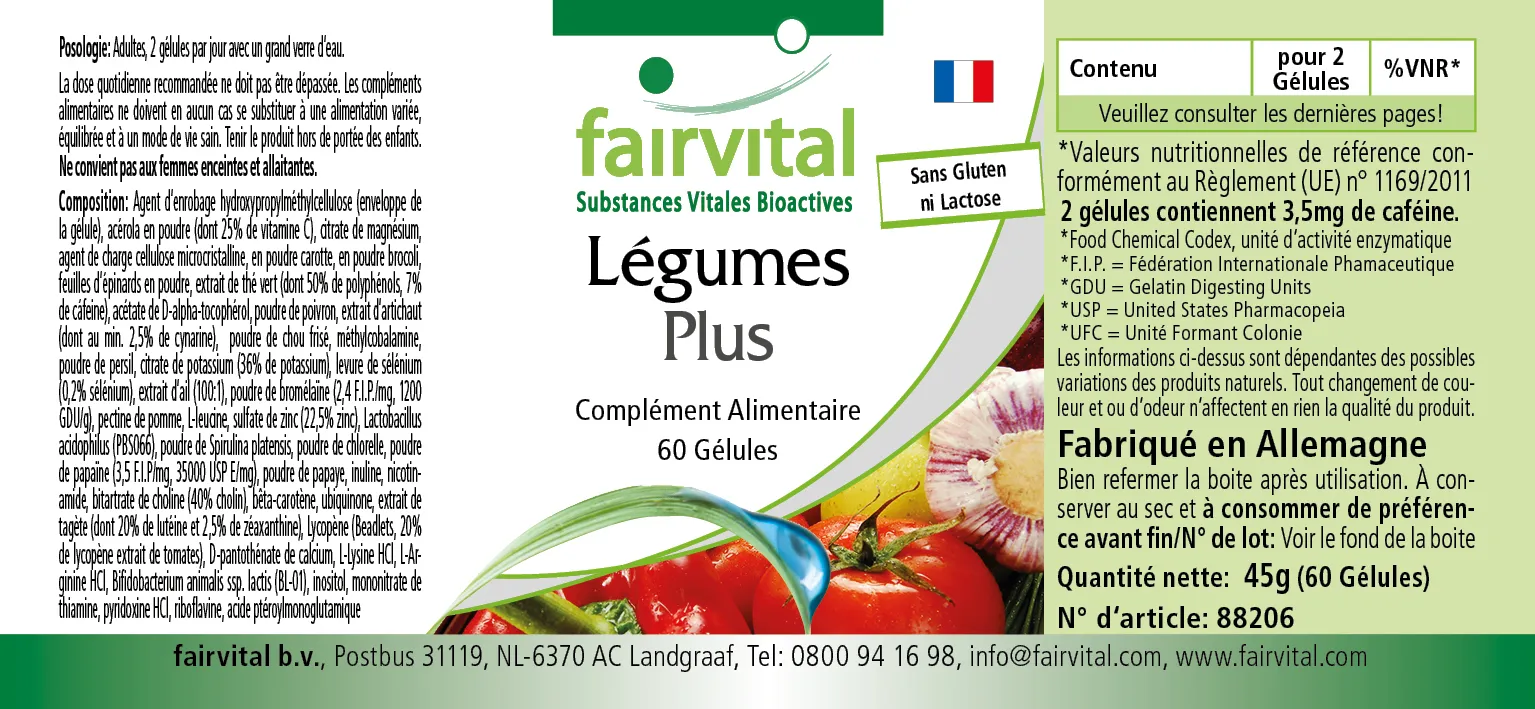 Verduras Plus – 60 Cápsulas