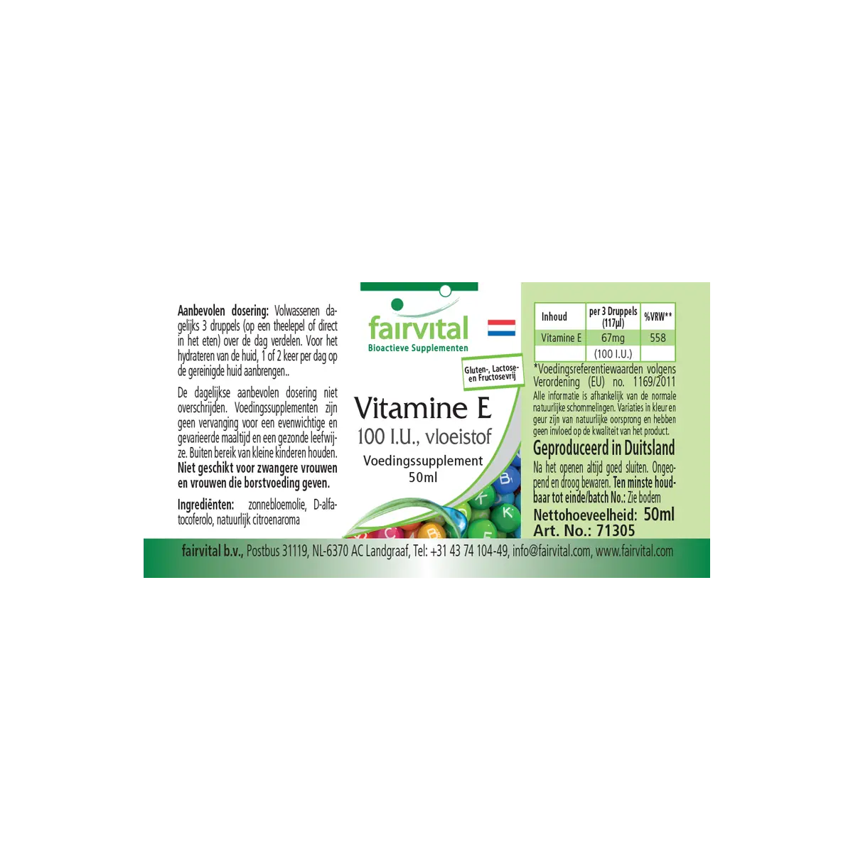 Olio di vitamina E 100 U.I. liquida - 50 ml