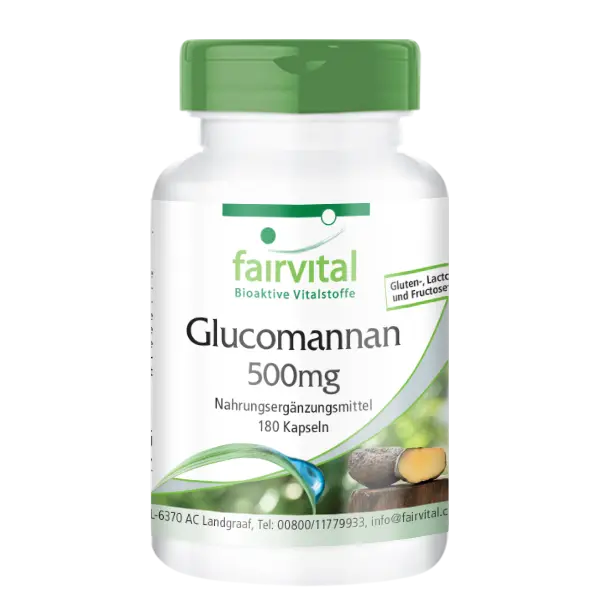 Glucomanano 500mg - 180 Cápsulas