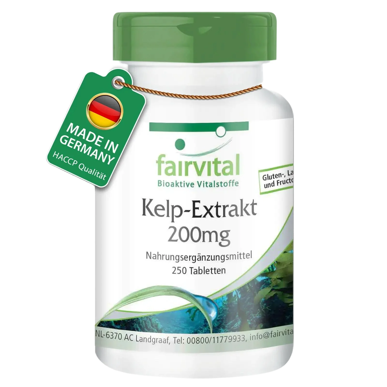 Extracto de alga Kelp 200mg – 250 comprimidos