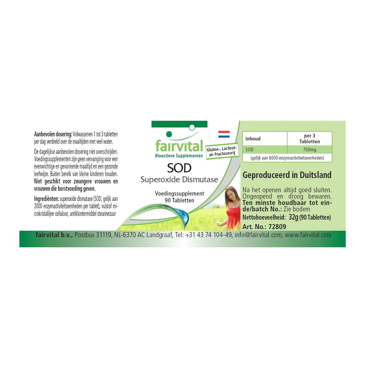 SOD Superoxide Dismutase - 90 Tablets