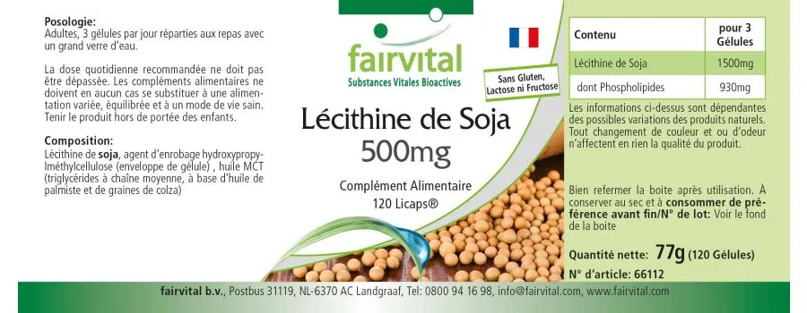 Lecitina de soja 500mg - Sale - fecha de caducidad - 05/25