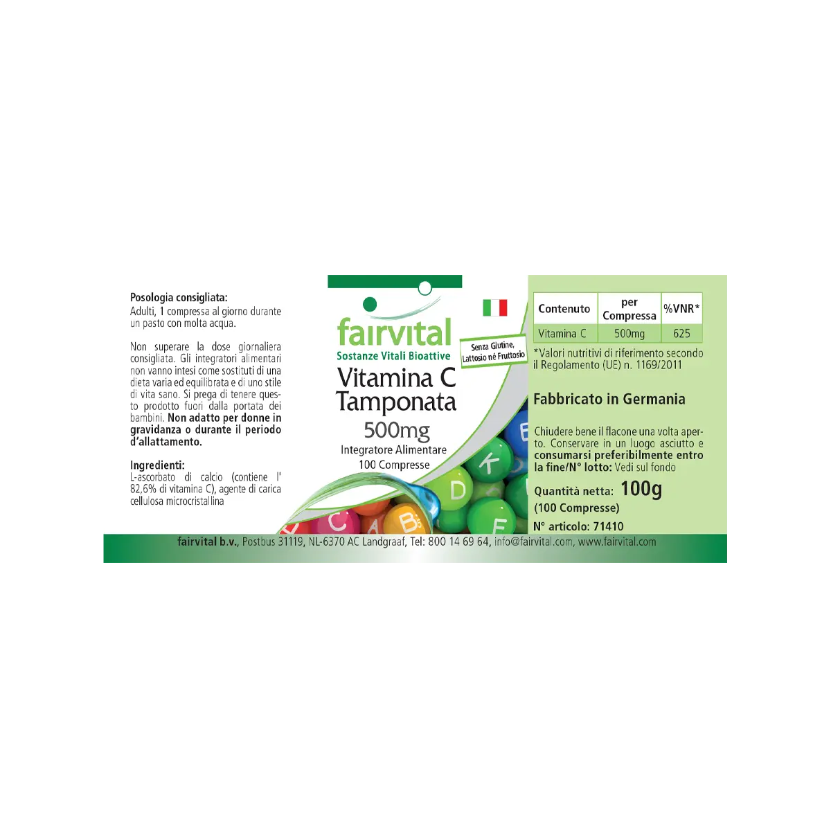 Vitamina C tamponata 500mg - 100 compresse