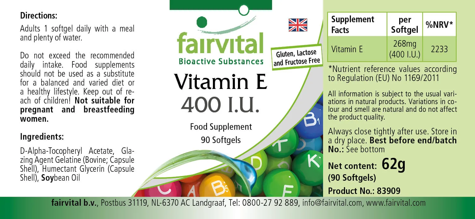 Vitamina E 400 I.E – 90 softgels