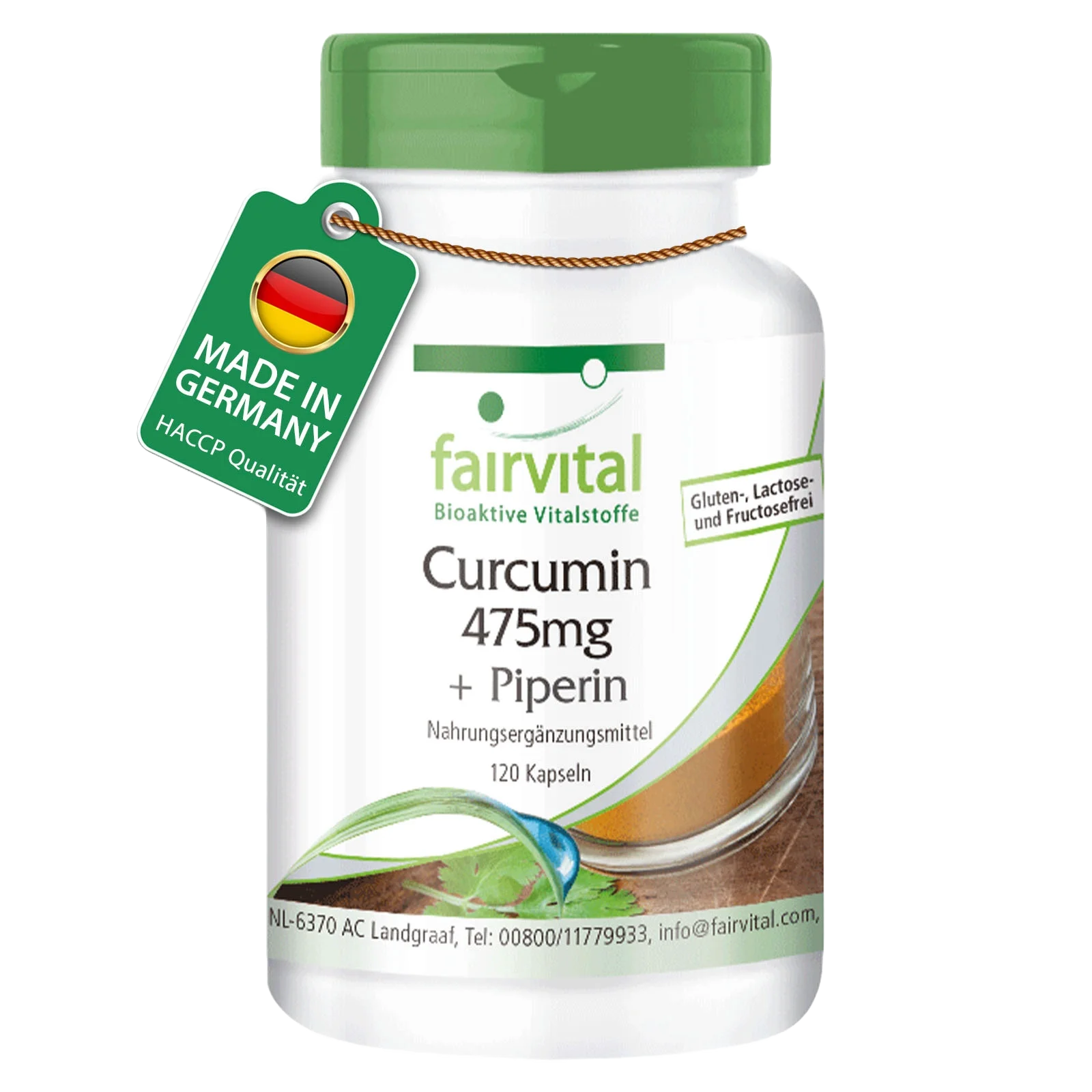 Curcumine 475mg + pipérine - 120 gélules