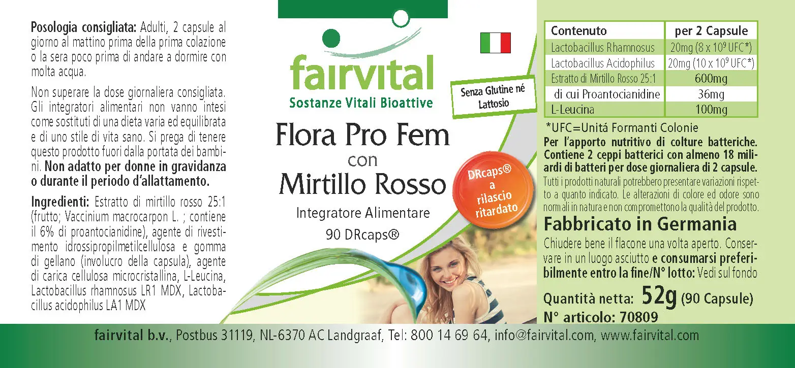 Flora Pro Fem con Cranberry - 90 DRcapsule