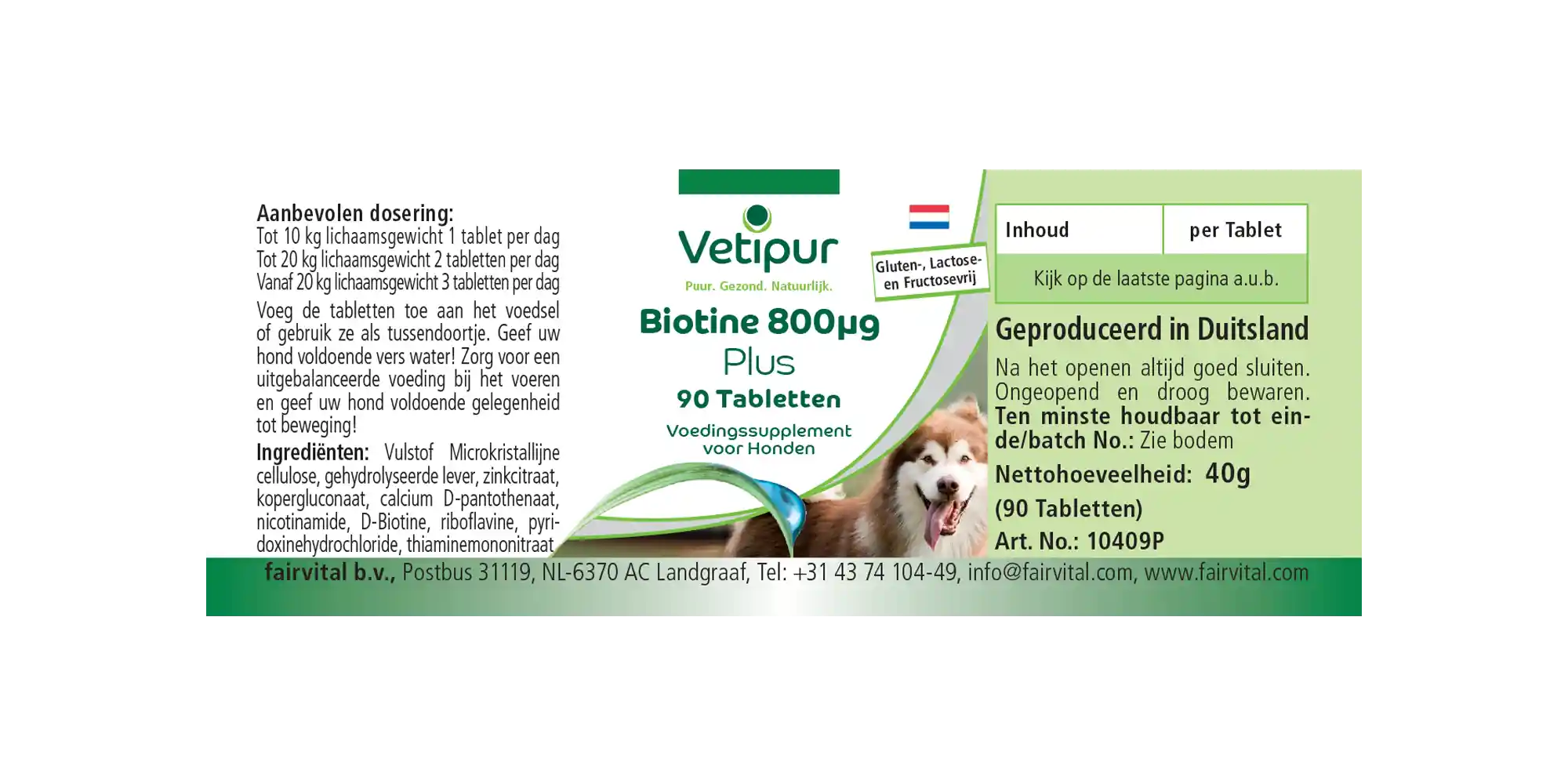 Biotina 800µg - 90 compresse per cani | Vetipur