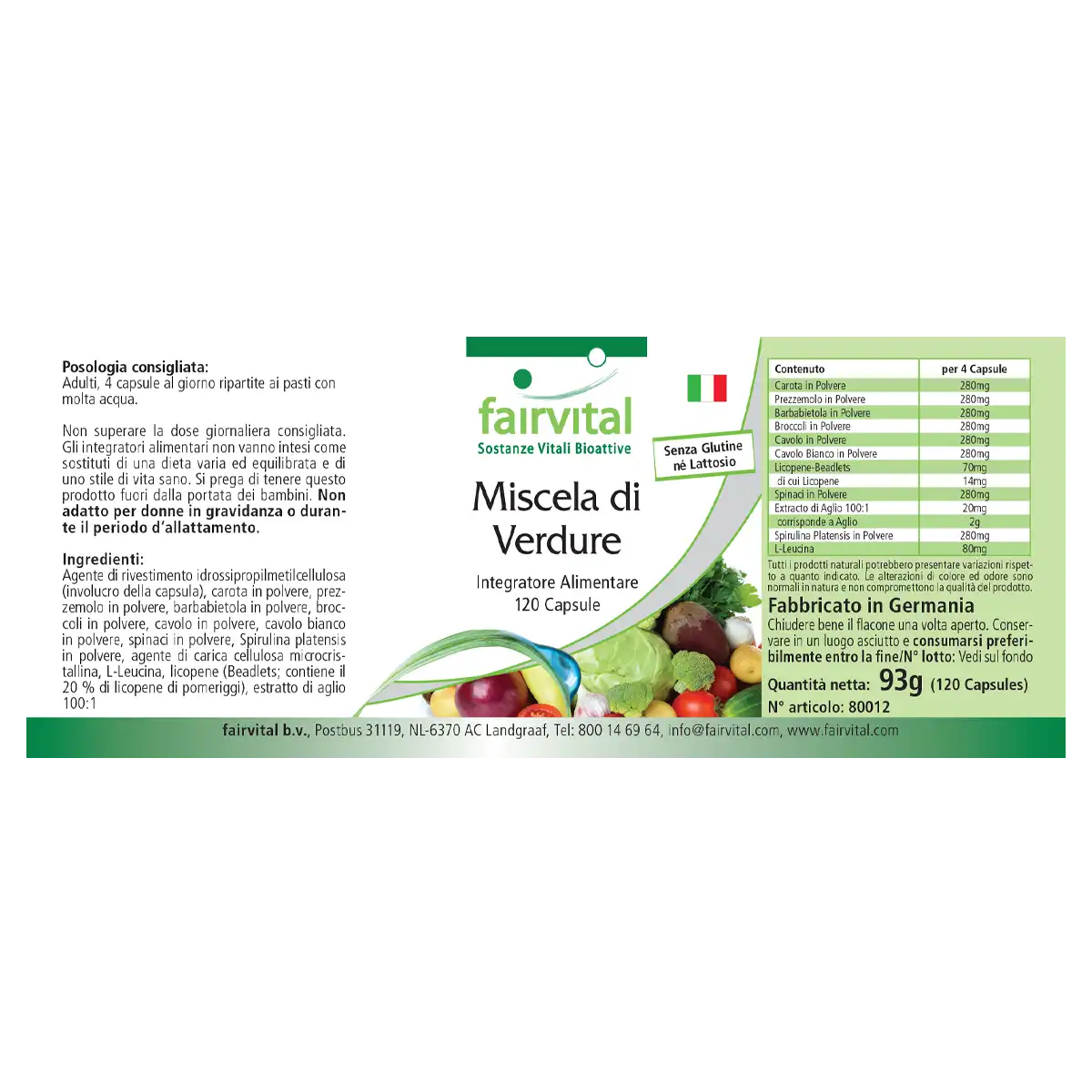 Miscela di Verdure – 120 capsule