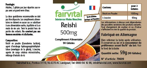 Reishi 500mg - 90 gélules