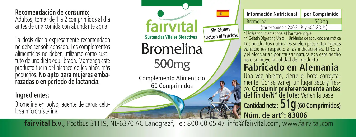 Bromelain 500mg - 60 Tablets