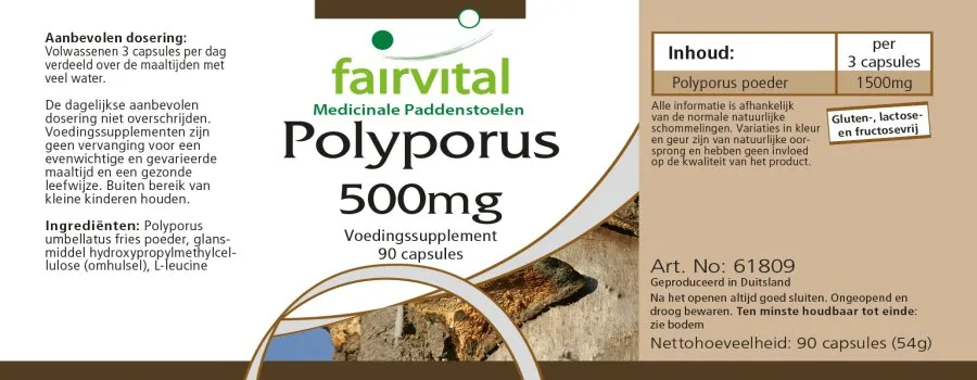 Polyporus - el hongo puro 500mg - 90 cápsulas