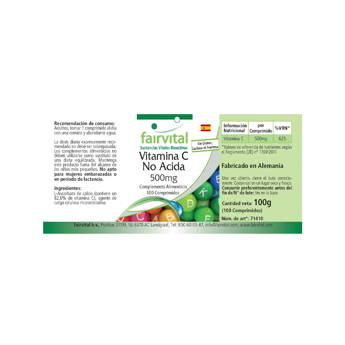 Vitamina C tamponata 500mg - 100 compresse - Sale - MHD 02/25