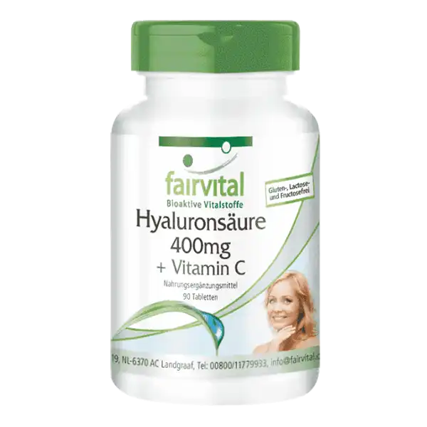 Hyaluronic Acid 400mg + Vitamin C - 90 Tablets