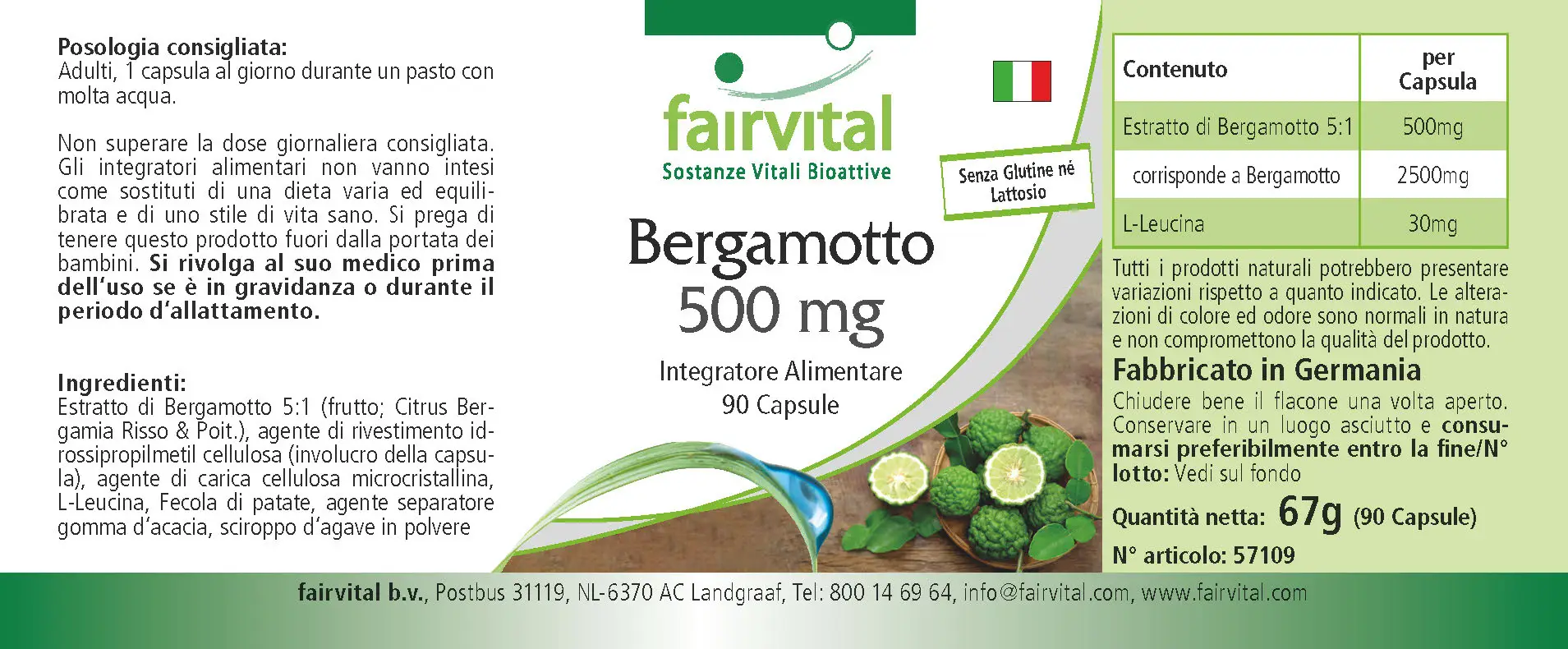 Bergamote 500mg