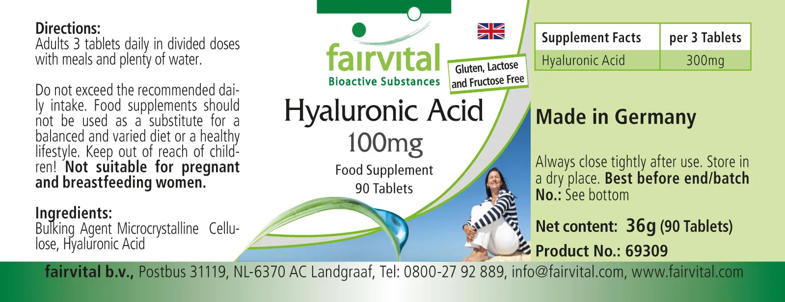 Acide hyaluronique 100mg - 90 comprimés