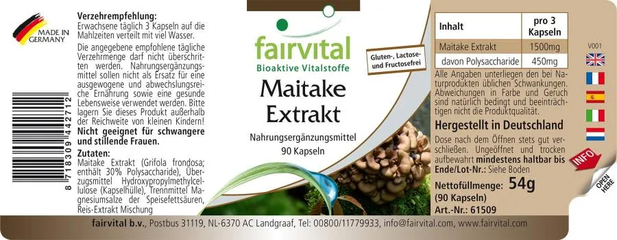 Estratto di Maitake - 90 capsule