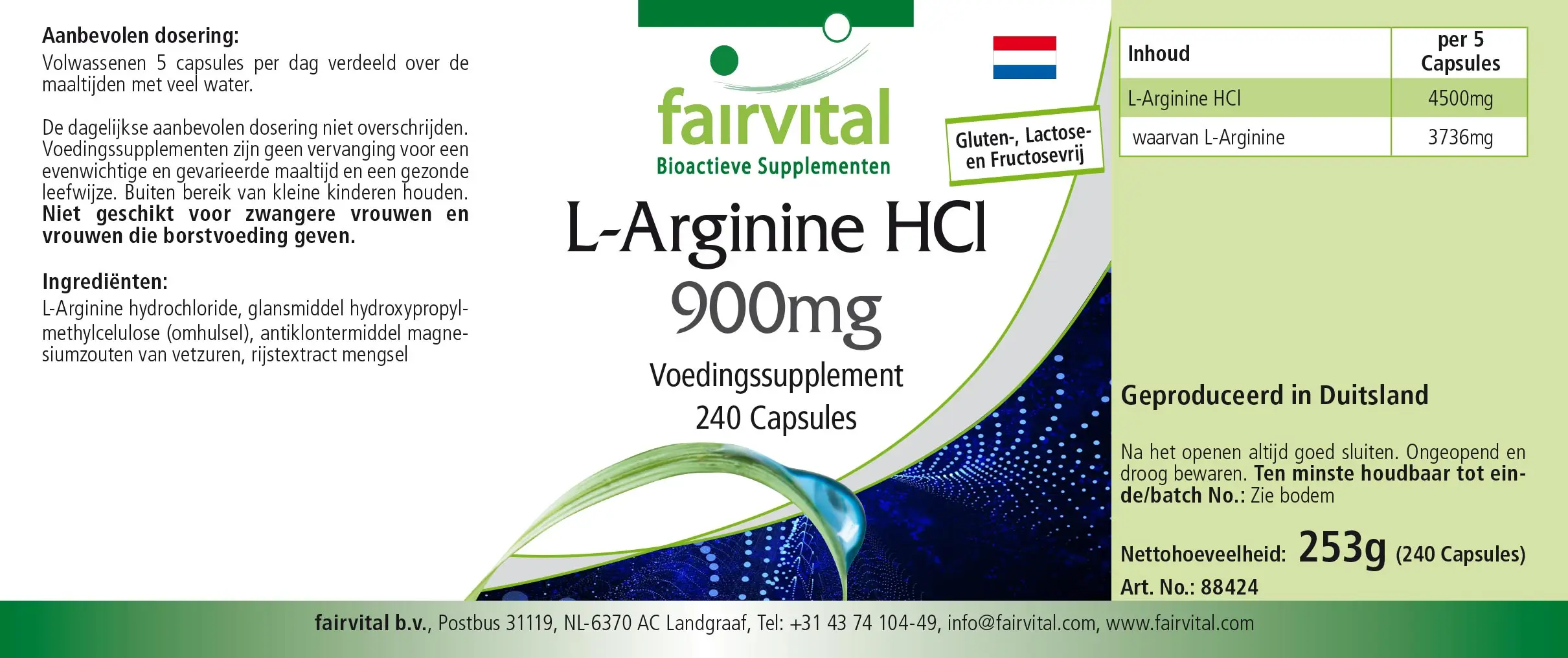 L-Arginina 900mg - 240 Cápsulas