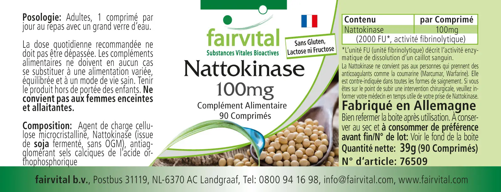 Nattokinase 100mg – 90 Compresse