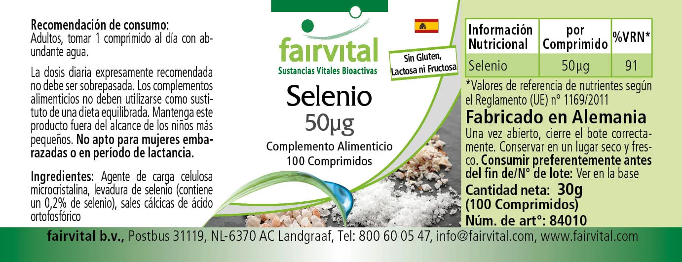 Selenium 50µg - 100 Tablets