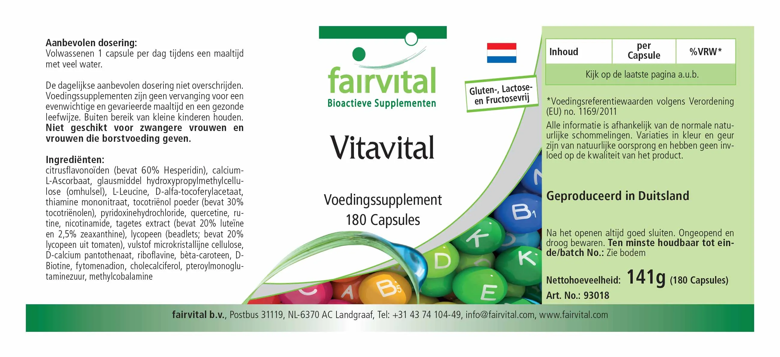 Vitavital - 180 Cápsulas