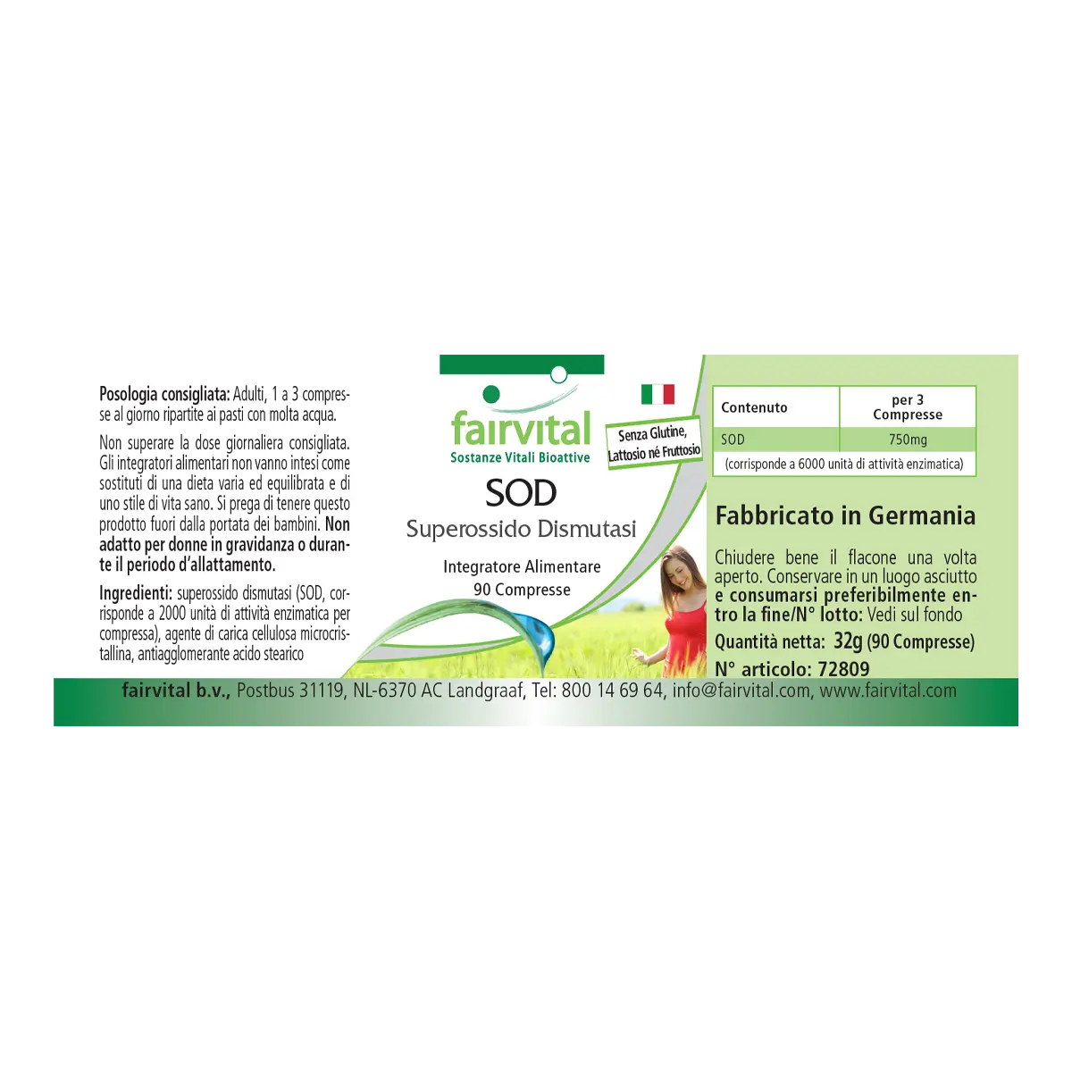 SOD superoxyde dismutase - 90 comprimés