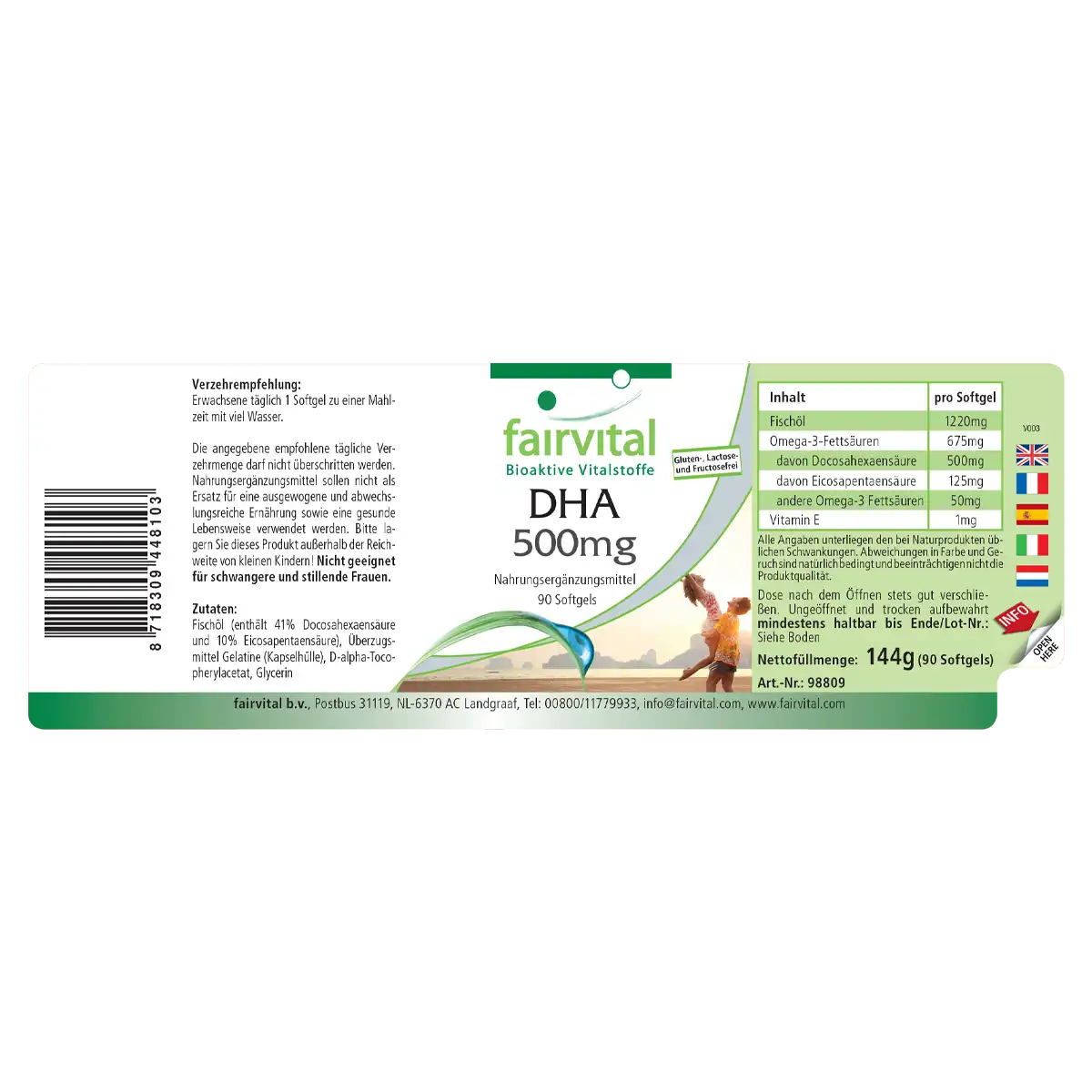 DHA 500mg - 90 Cápsulas