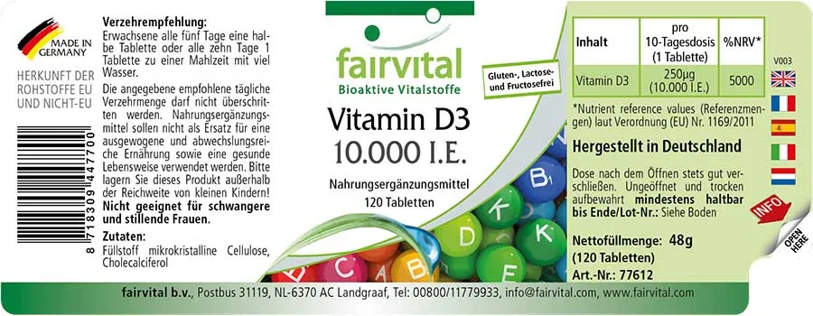 Vitamin D3 10000 I.E.