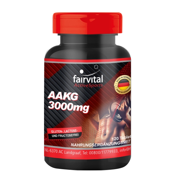 AAKG 3000mg L-Arginine-Alpha-Céto-glutarate - 120 comprimés