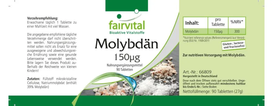 Molibdeno 150ug – 90 compresse