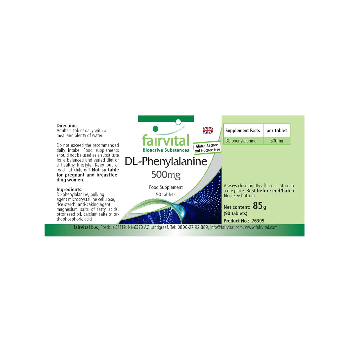 DL-Phenylalanine - 90 Tablets