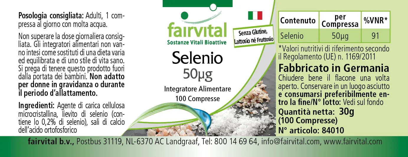 Selenium 50µg - 100 Tablets