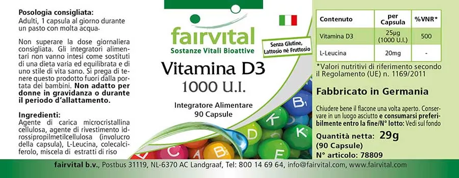 Vitamina D3 1000 U.I. - 90 capsule