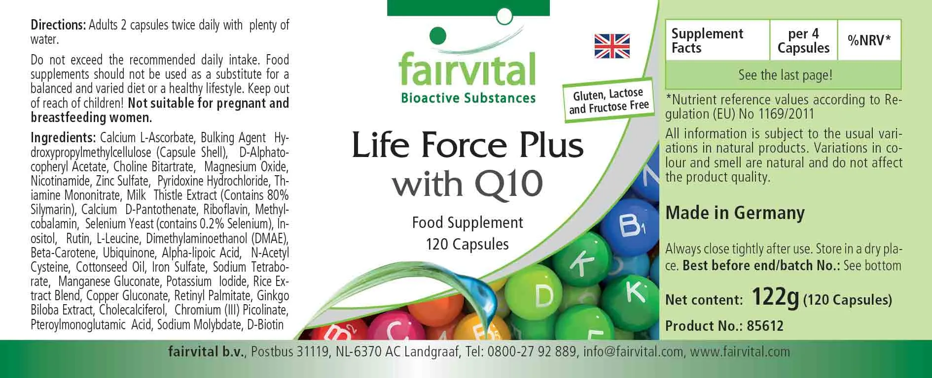 Life Force Plus with Q10 - 120 Capsules