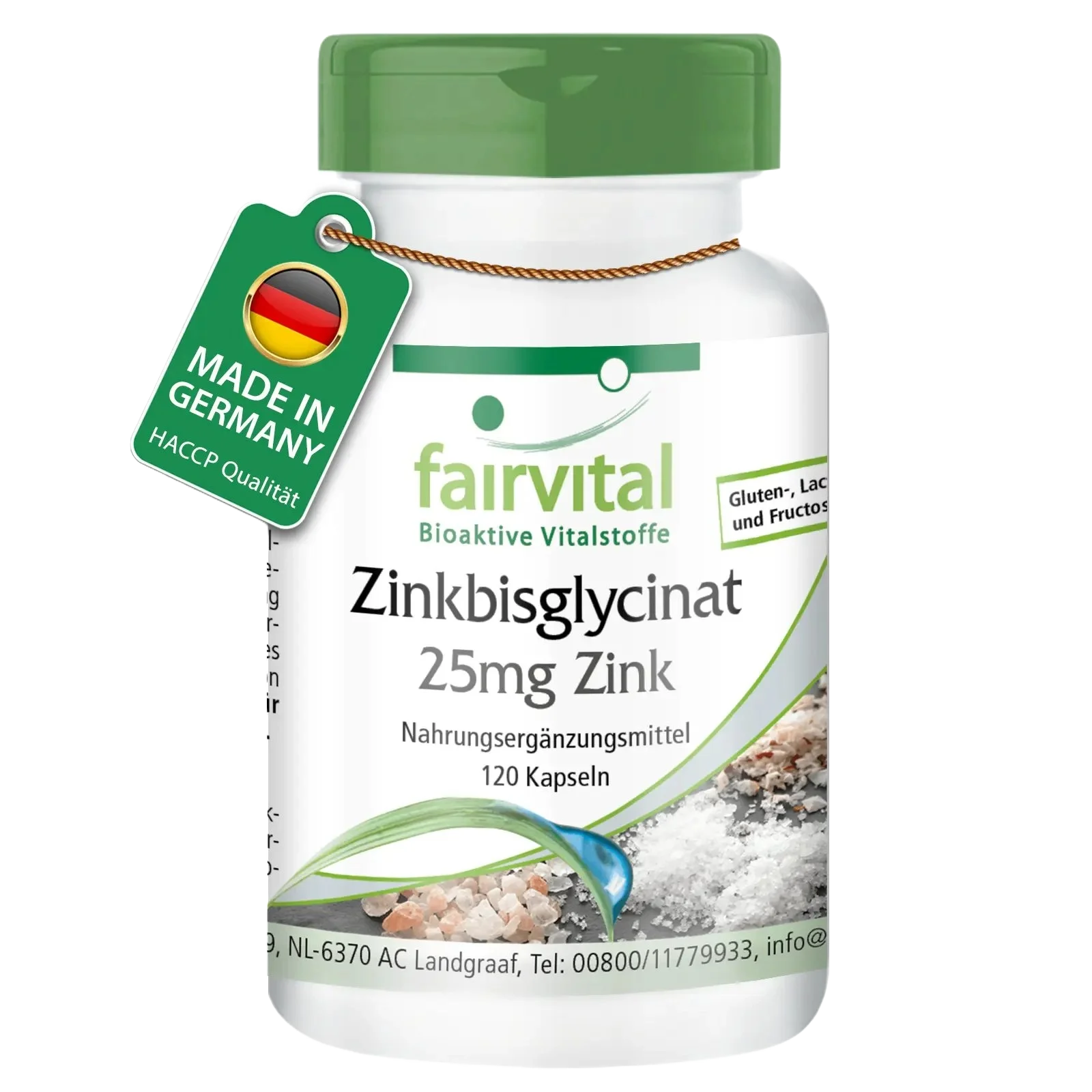 Bisglycinate de zinc avec 25mg de zinc - 120 gélules