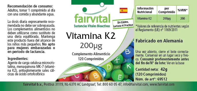 Vitamina K2 200ug – 120 compresse