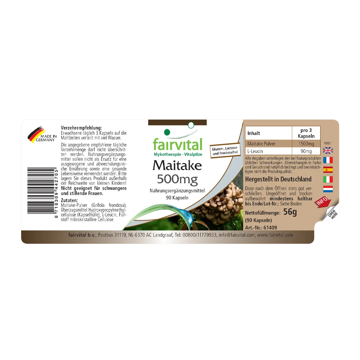 Maitake 500mg - 90 gélules