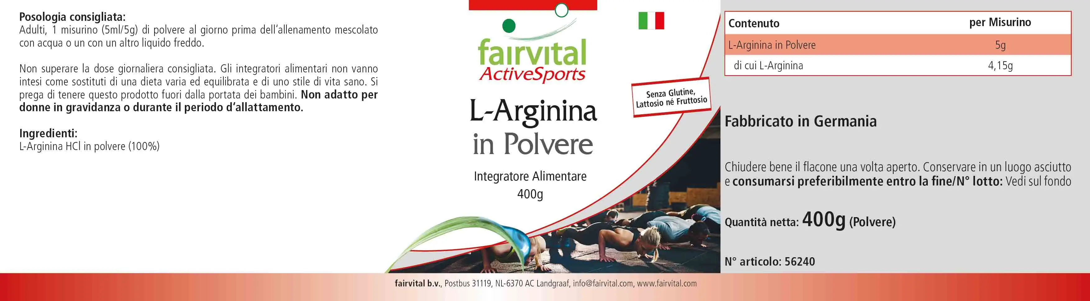 L-Arginine en poudre 400g