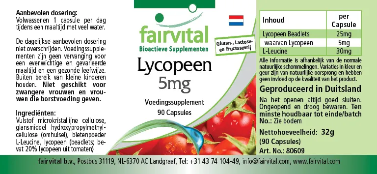 Lycopene 5mg - 90 Capsules