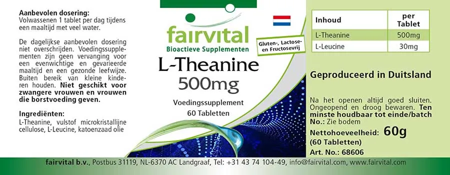 L-Theanine 500mg - 60 Tablets