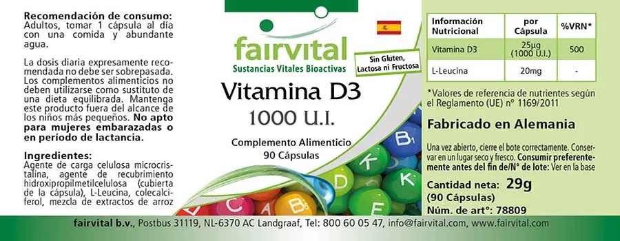 Vitamin D3 1000 I.U. - 90 Capsules