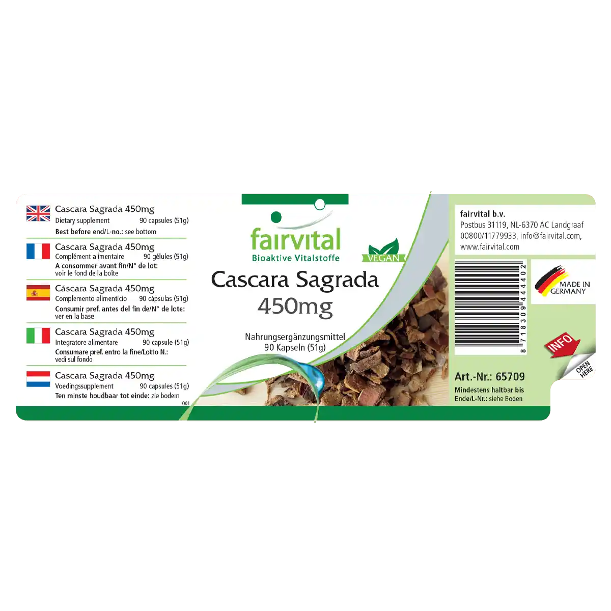 Cascara Sagrada 450mg - 90 gélules